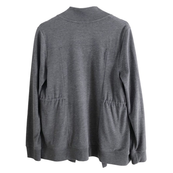 All Saints Gina Gray Draped Jacket Cardigan Size 6 - Picture 11 of 13